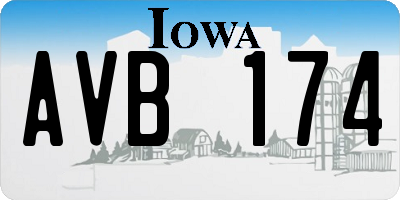 IA license plate AVB174
