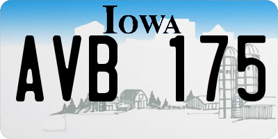 IA license plate AVB175