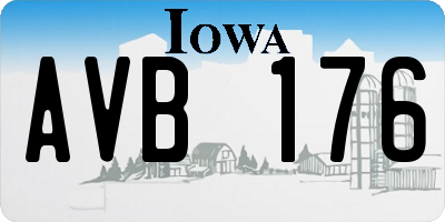 IA license plate AVB176