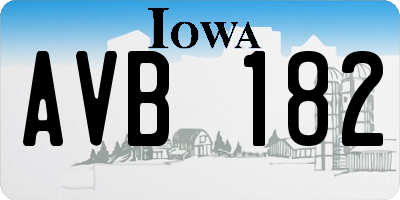 IA license plate AVB182