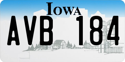 IA license plate AVB184