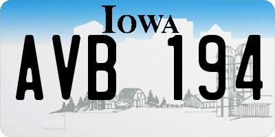 IA license plate AVB194