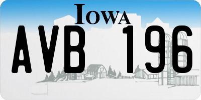 IA license plate AVB196