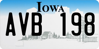 IA license plate AVB198