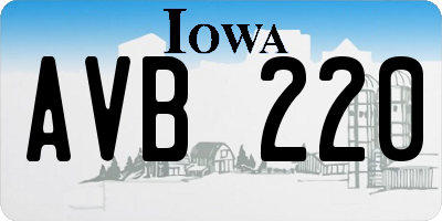 IA license plate AVB220