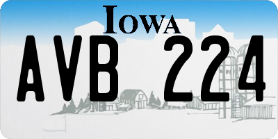 IA license plate AVB224
