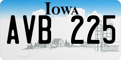 IA license plate AVB225