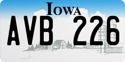 IA license plate AVB226