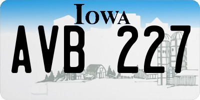 IA license plate AVB227