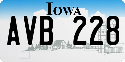 IA license plate AVB228