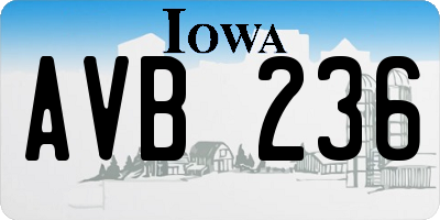 IA license plate AVB236
