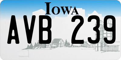 IA license plate AVB239