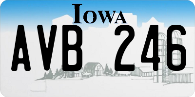 IA license plate AVB246