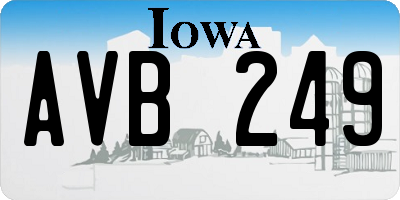 IA license plate AVB249