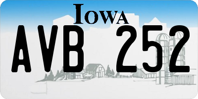 IA license plate AVB252
