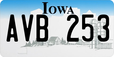 IA license plate AVB253