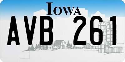 IA license plate AVB261