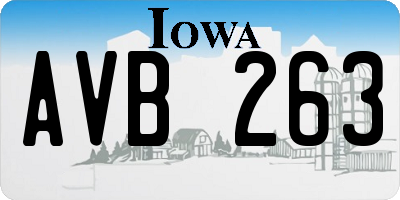 IA license plate AVB263