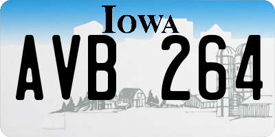 IA license plate AVB264