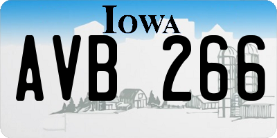 IA license plate AVB266