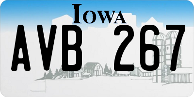IA license plate AVB267