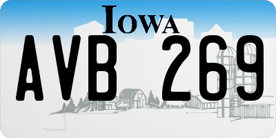 IA license plate AVB269
