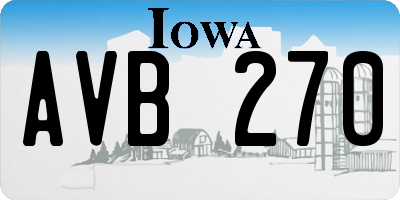 IA license plate AVB270