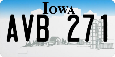 IA license plate AVB271