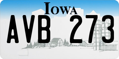 IA license plate AVB273