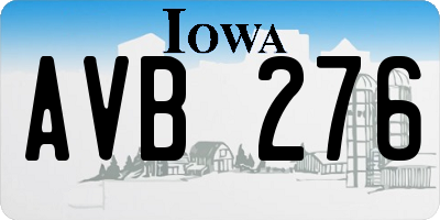IA license plate AVB276