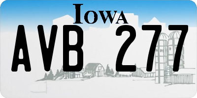 IA license plate AVB277