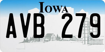 IA license plate AVB279