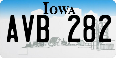 IA license plate AVB282