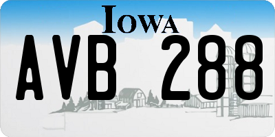 IA license plate AVB288