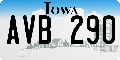IA license plate AVB290