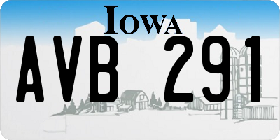 IA license plate AVB291