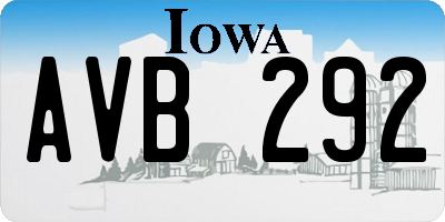 IA license plate AVB292