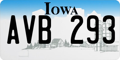 IA license plate AVB293