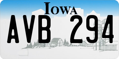 IA license plate AVB294