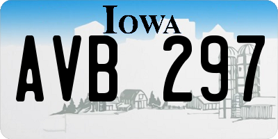 IA license plate AVB297