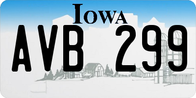 IA license plate AVB299