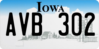 IA license plate AVB302