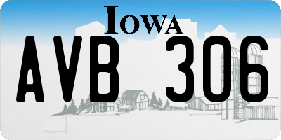 IA license plate AVB306
