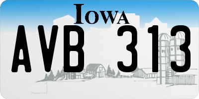 IA license plate AVB313