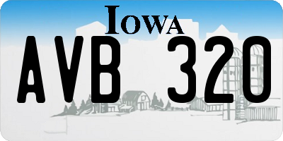 IA license plate AVB320