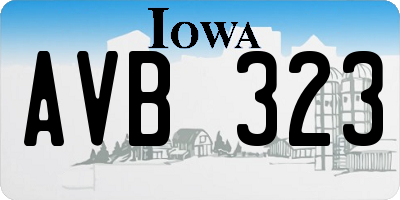 IA license plate AVB323