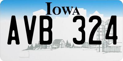 IA license plate AVB324