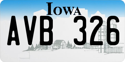 IA license plate AVB326