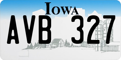 IA license plate AVB327