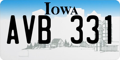IA license plate AVB331